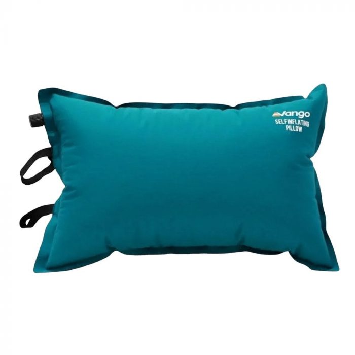 Blue inflatable pillow