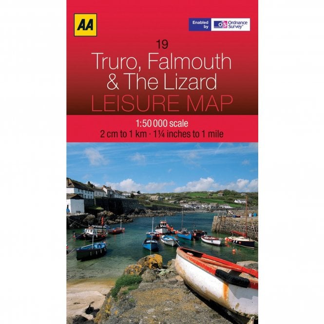 Ordnance Survey AA Leisure Map 19 Truro, Falmouth & The Lizard