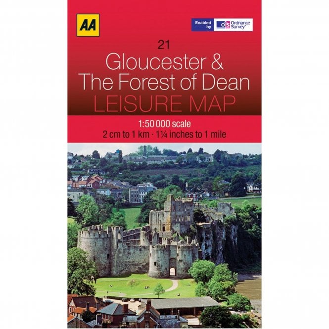 Ordnance Survey AA Leisure Map 21 Gloucester & The Forest of Dean