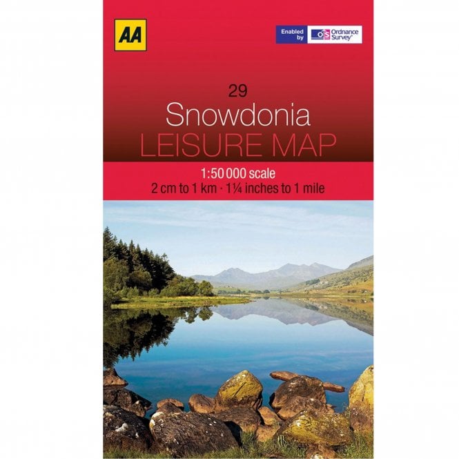 Ordnance Survey AA Leisure Map 29 Snowdonia