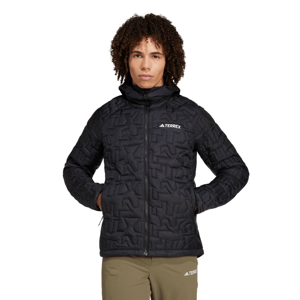 Adidas Men's Insulated Puffer Jacket Black Medium - Image 3