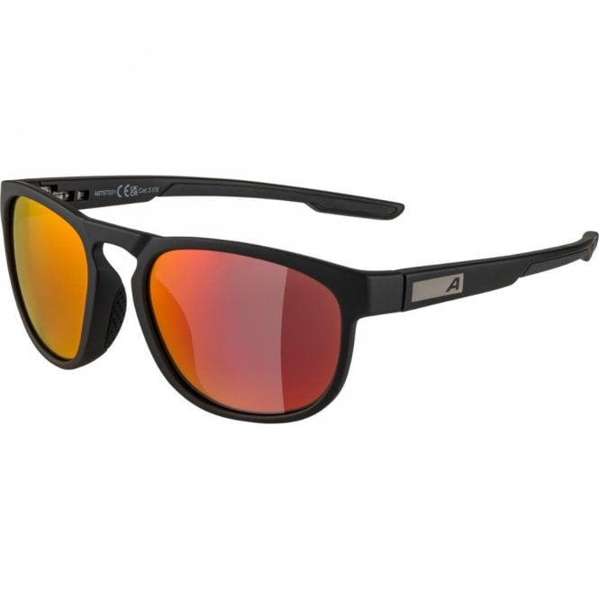 Alpina  Rift Sports Sunglasses - Black Matt/Red Mirror