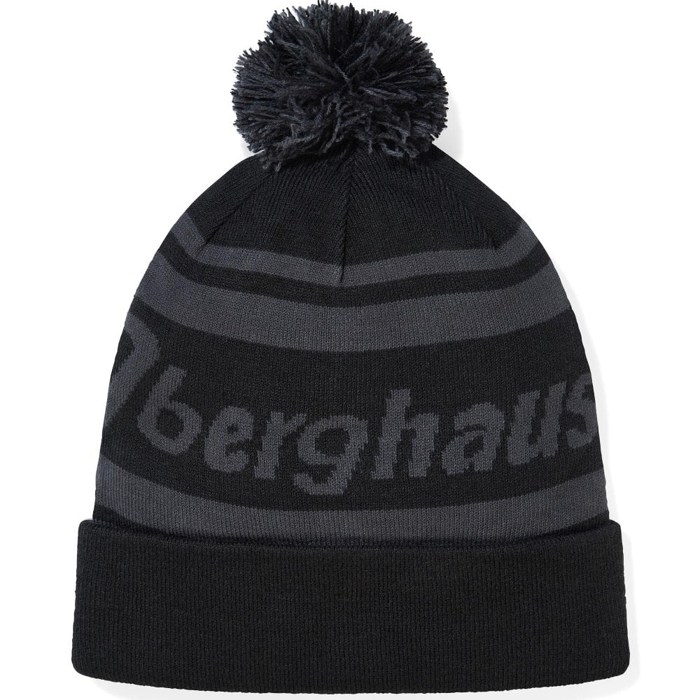 Berghaus Men's Black Large Logo Rolled Cuff Bobble Hat - Size One Size - Image 4