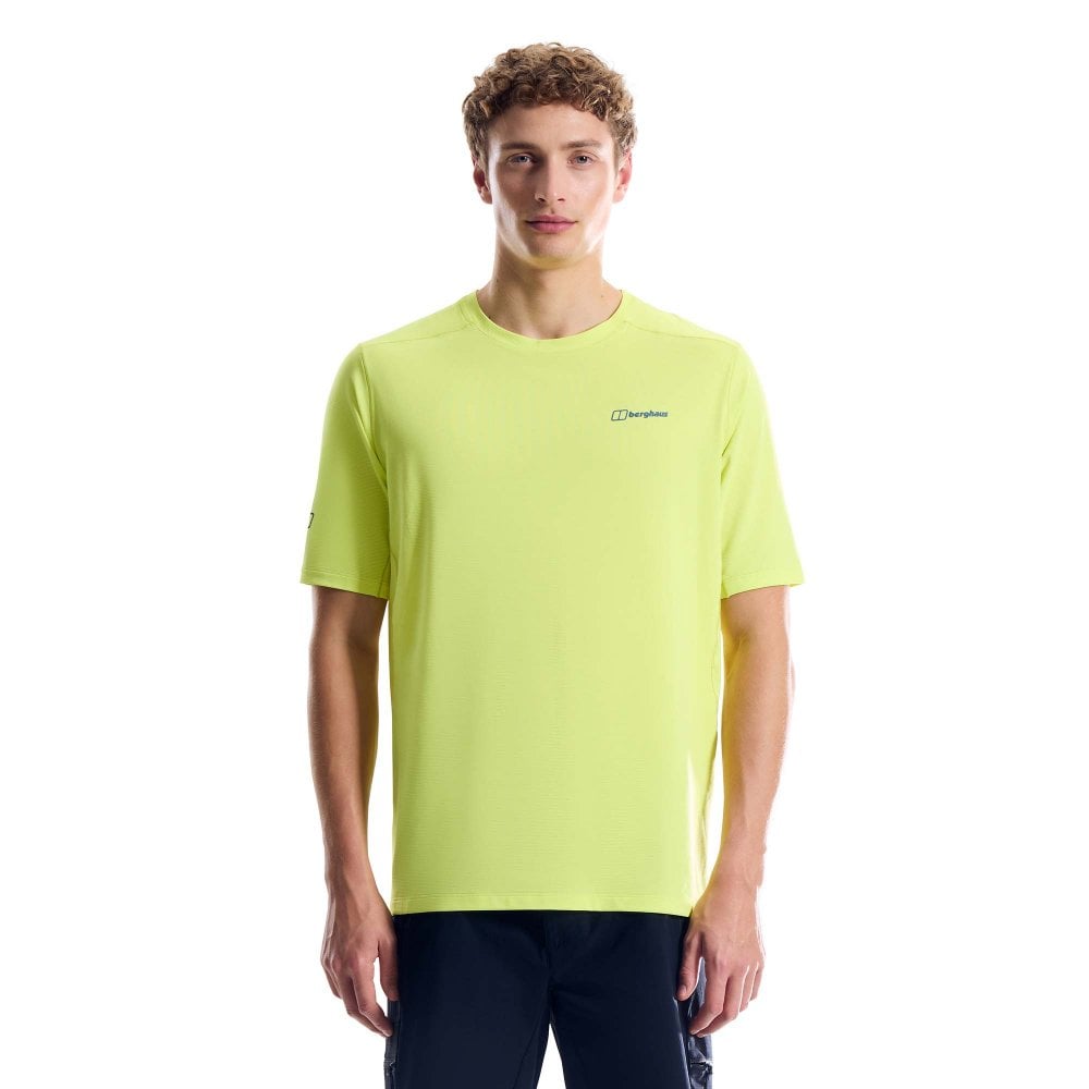 Men's Berghaus Bowburn Tech T-Shirt - Yellow - Small - Short Sleeve Tech T-Shirt - Image 3