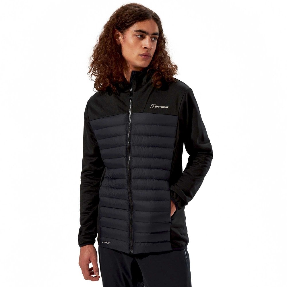 Berghaus Men's Vaskye Hooded Hybrid Jacket: : :, Colour: Black/Black Large - Outdoor Action - Image 2