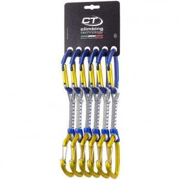 Climbing Technology Berry DY Quick Draw Set of 6 - 11mm by 12cm - Blue/Gold
