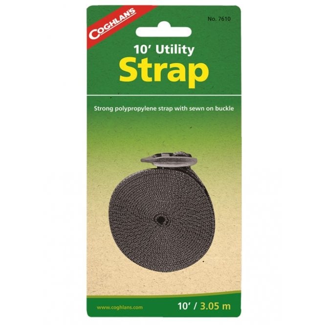 Coghlans  Utility Strap 10 Foot - Black