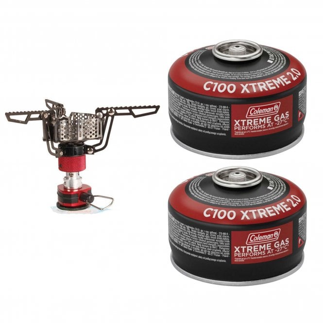 Coleman  Fyrestorm Stove + 2 C100 Xtreme Gas Cartridge