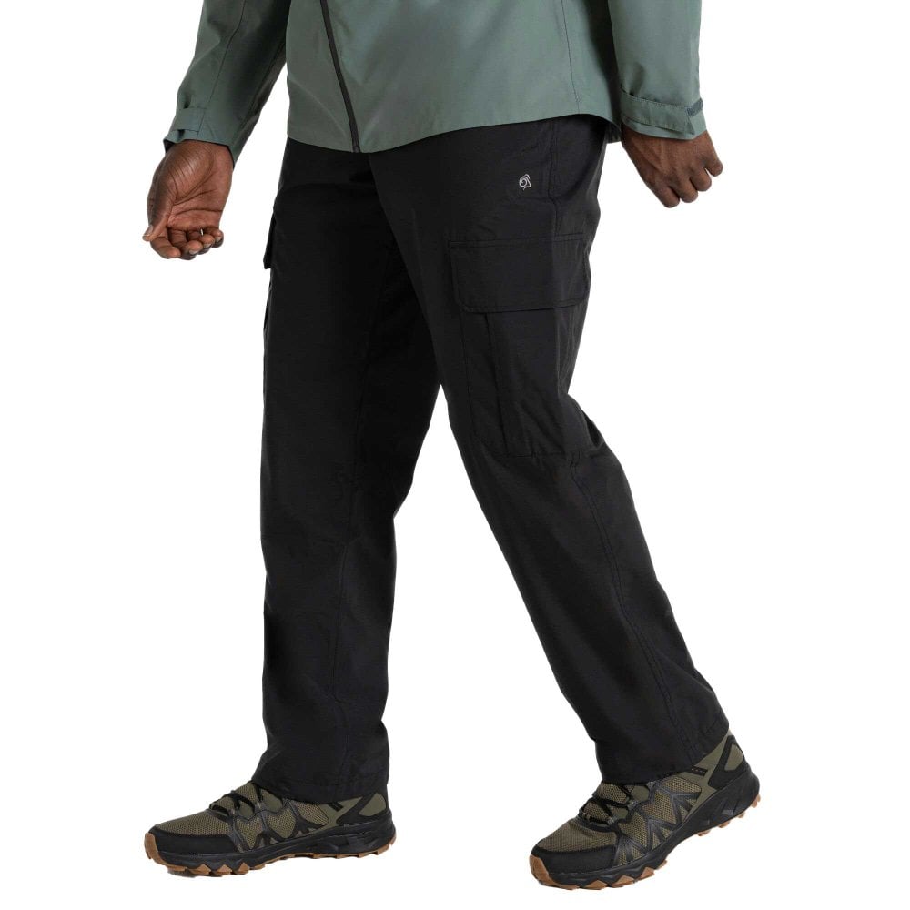 Craghoppers Men's Black Indus Waterproof Cargo Trouser: : Regular Leg: Si 38W
