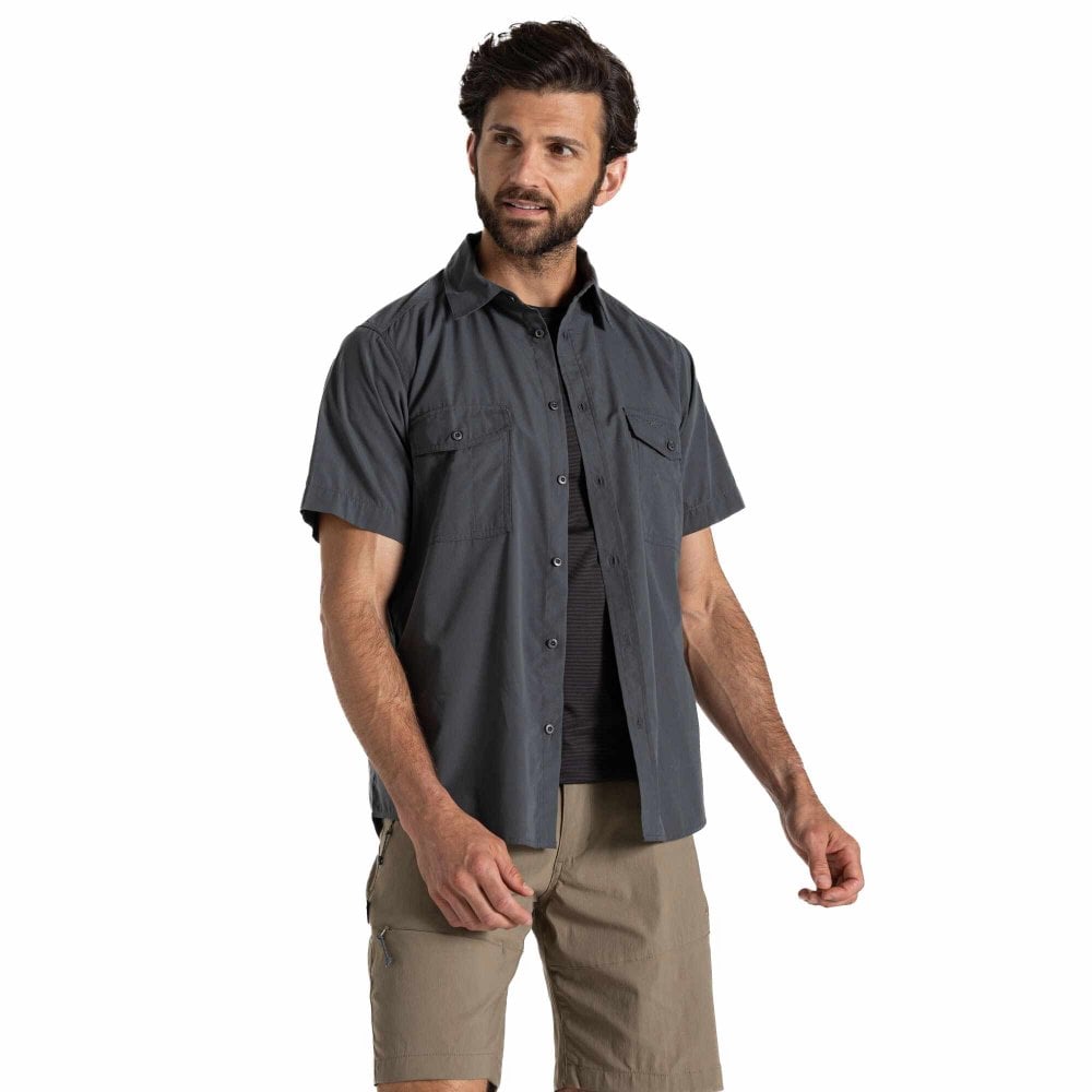 Craghoppers Men's Grey Kiwi Short Sleeved Shirt Size: Xxl - Image 2