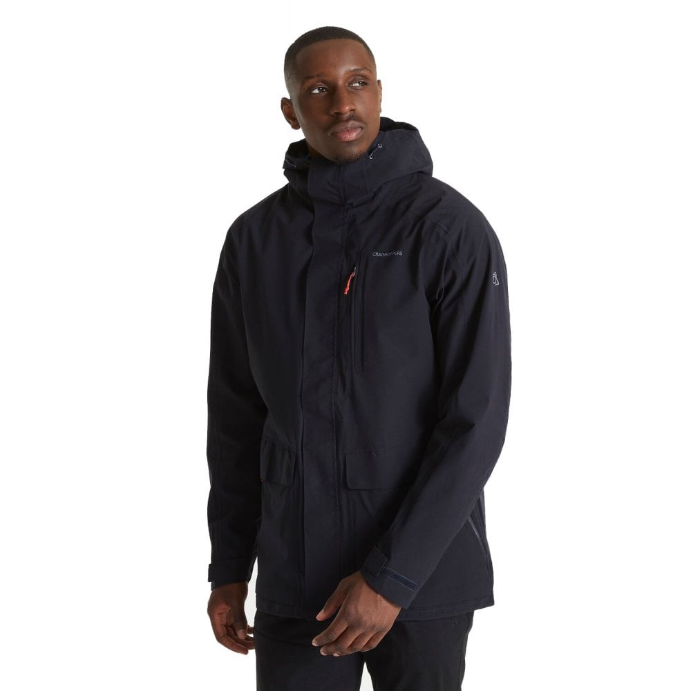 Craghoppers Men's Dark Navy Lorton Waterproof Jacket: : :, Colour: Da Large
