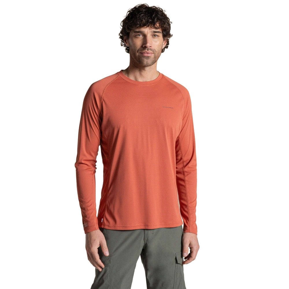 Craghoppers Men's Nosilife Solarshield+ Long Sleeved T-Shirt: : X Dark Sahara Extra Large - Outdoor Action