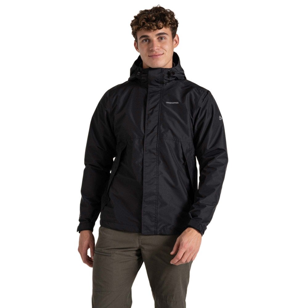 Craghoppers Men's Ossus Waterproof Jacket: : :, Colour: B Black/Black Medium - Outdoor Action