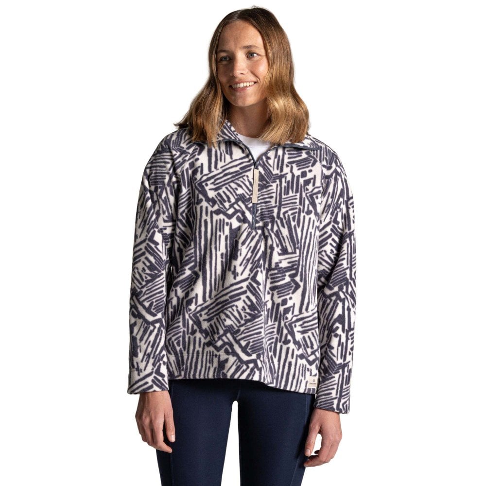 Craghoppers Women's Annjela Half Zip Fleece: : : Anthracite Print Size 14 - Outdoor Action