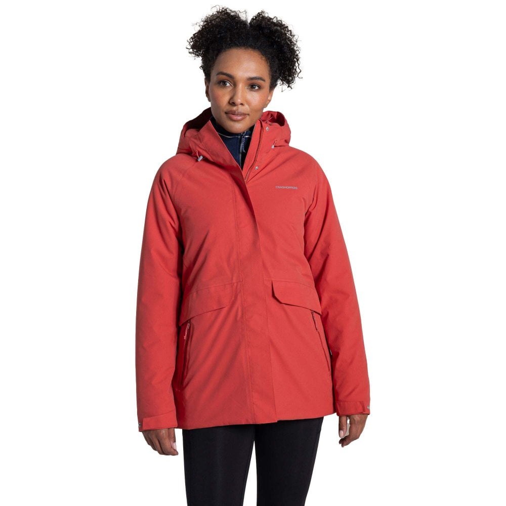 Craghoppers Women's Caldbeck Ii Thermic Insulated Waterproof Jacket: Co Compote Red Size 16 - Outdoor Action - Image 2