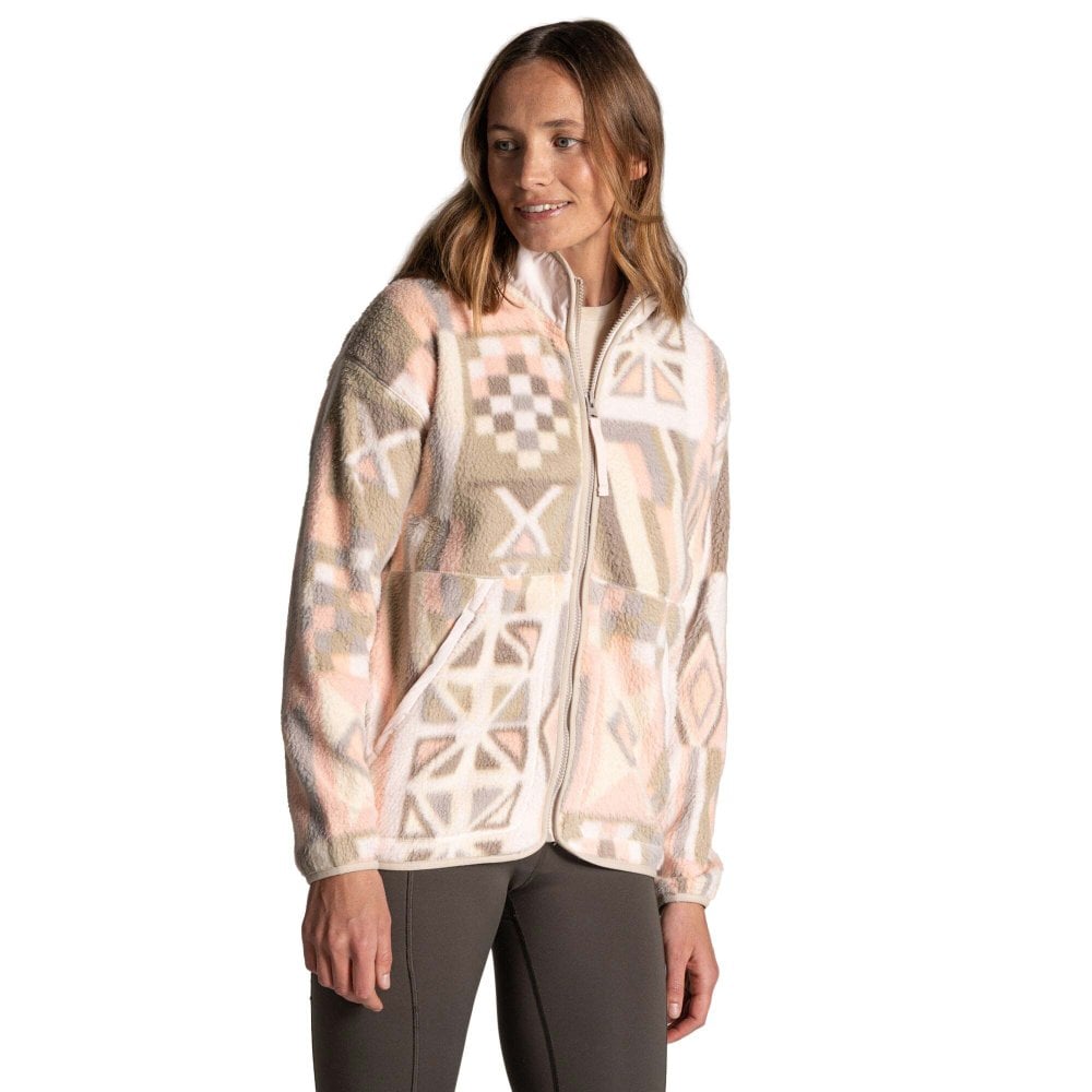 Craghoppers Women's Dante Full Zip Fleece: : Siz Sugared Almond Print Size 16 - Outdoor Action