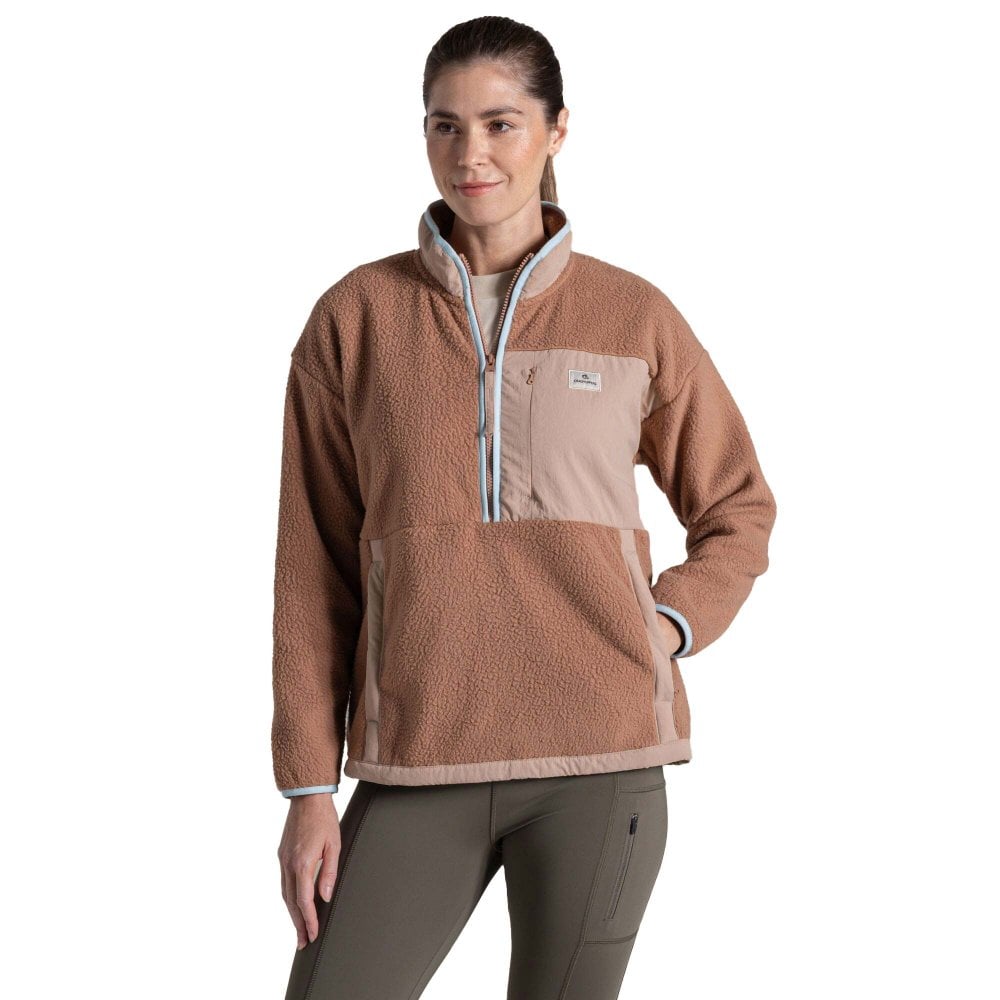 Craghoppers Women's Grange Half Zip Fleece: : :, Colour: Umber Size 10 - Outdoor Action