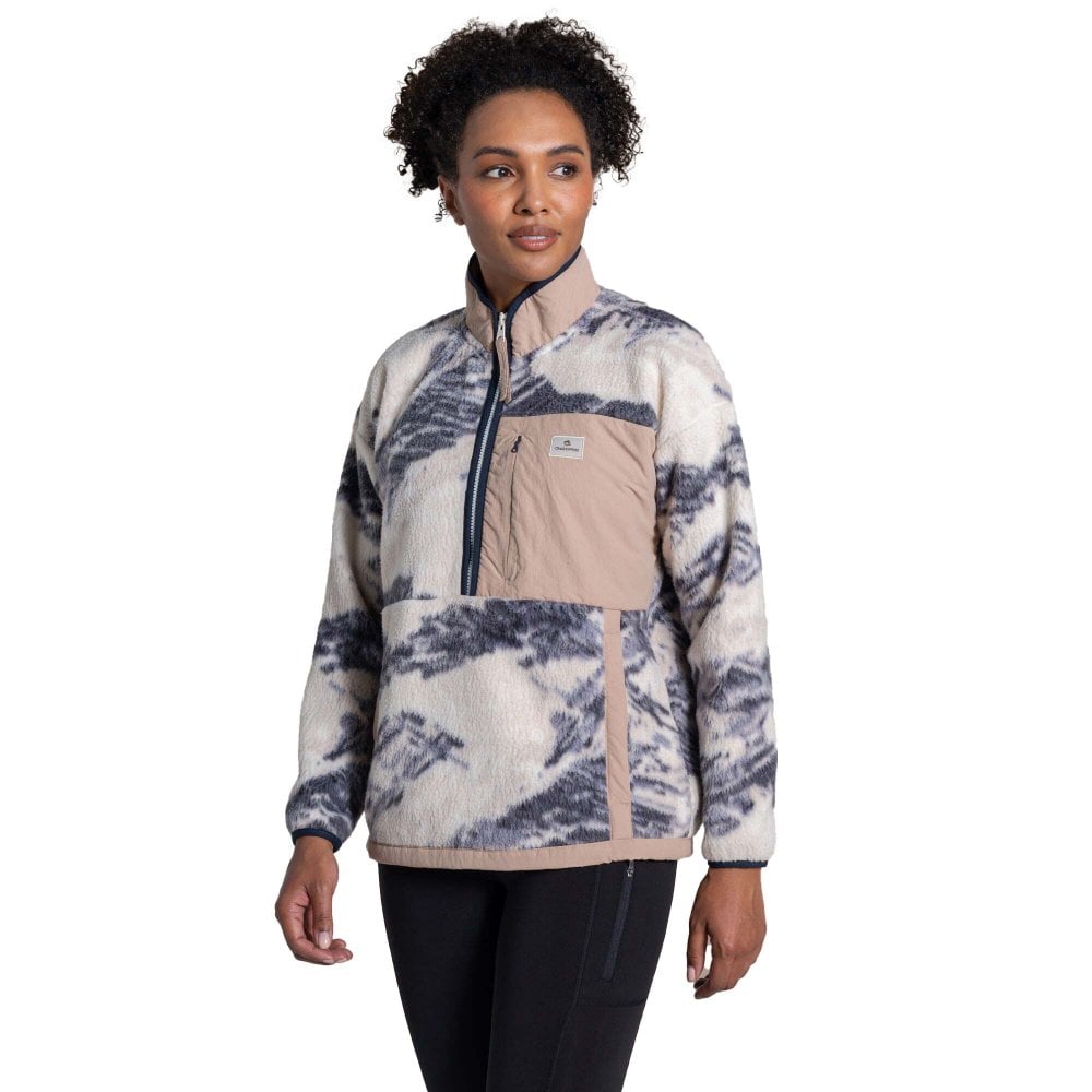Craghoppers Women's Grange Half Zip Fleece: : :, Co Ecru Print Size 16 - Outdoor Action - Image 2