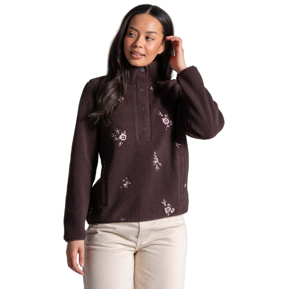 Craghoppers Women's National Trust Rosemary Ii Overhead Fleece: Wenge B Wenge Brown Size 10 - Outdoor Action