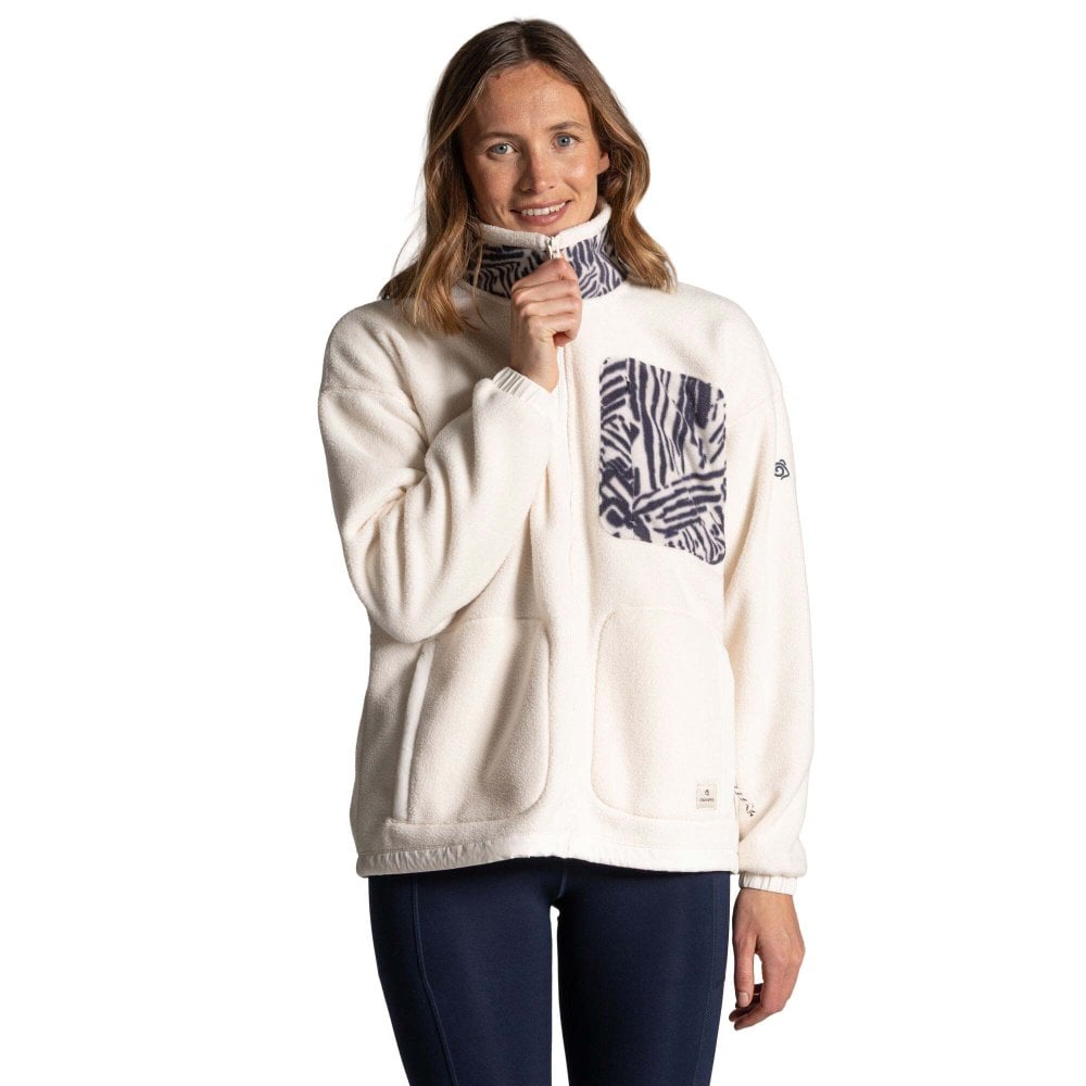 Craghoppers Women's Sanaa Fleece Jacket: : :, Colour: Ecr Ecru Size 10 - Outdoor Action