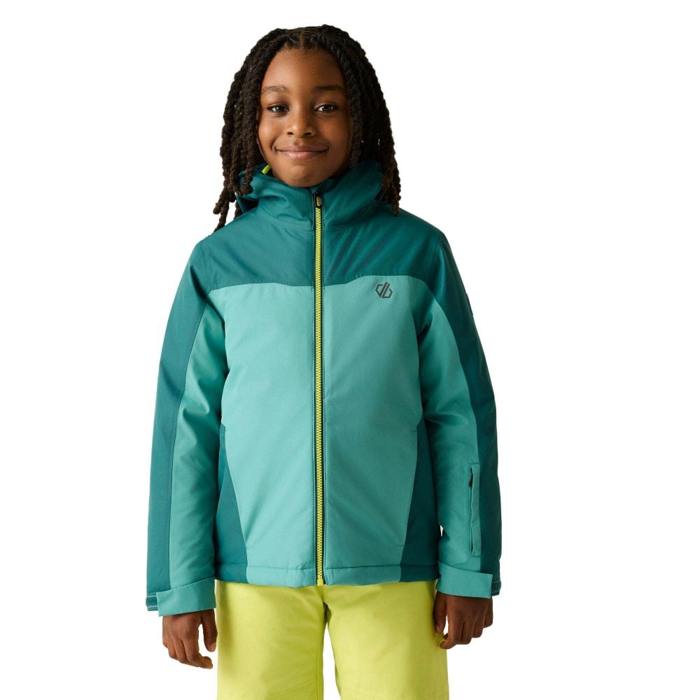 Dare 2B Kids’ Piste Ski School Jacket - Green Size 5-6 Years - Image 2