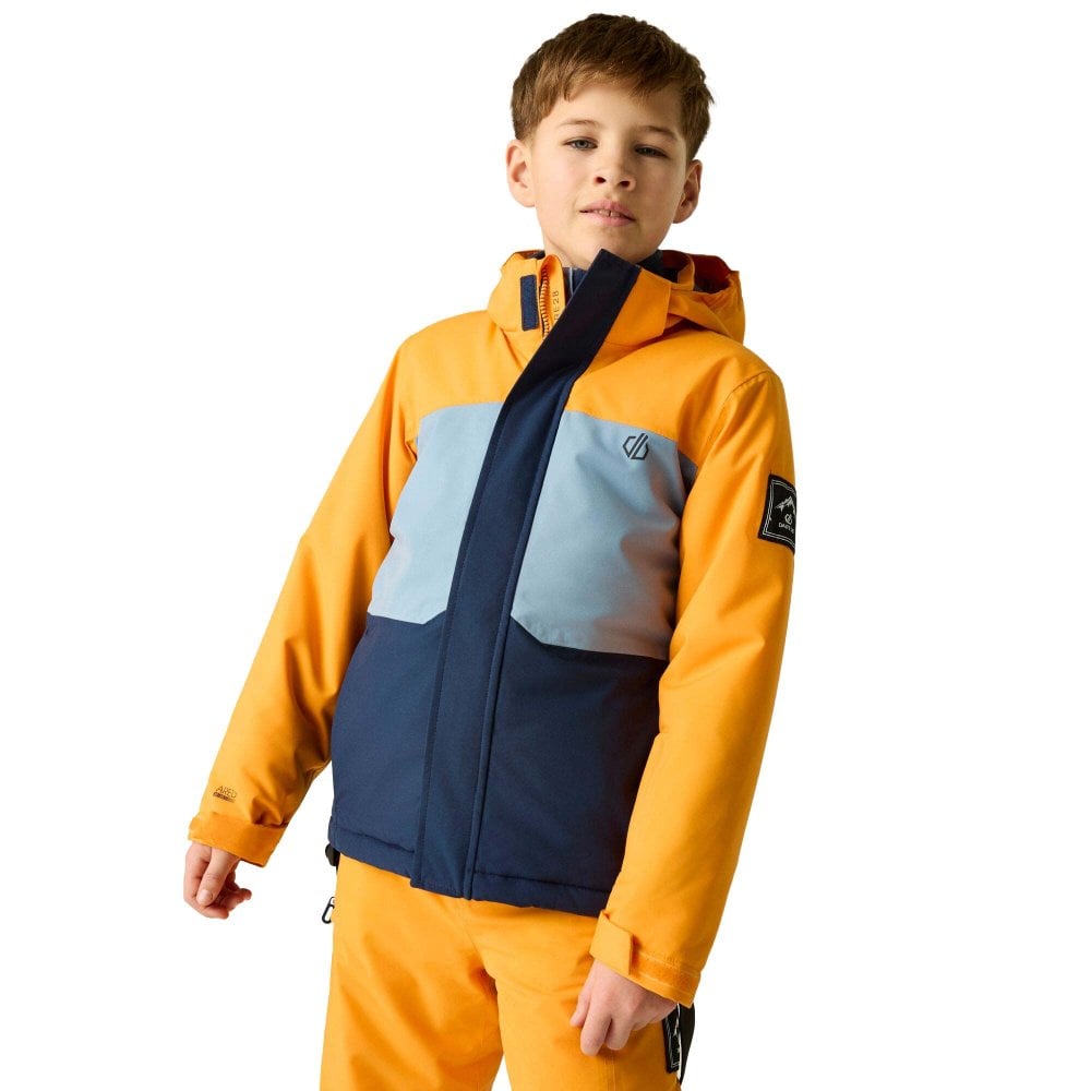 Dare2b Unisex Kids Kids Send It Ii Ski Jacket: : Si Electric Orange/ Navy Size 7-8 Years - Outdoor Action