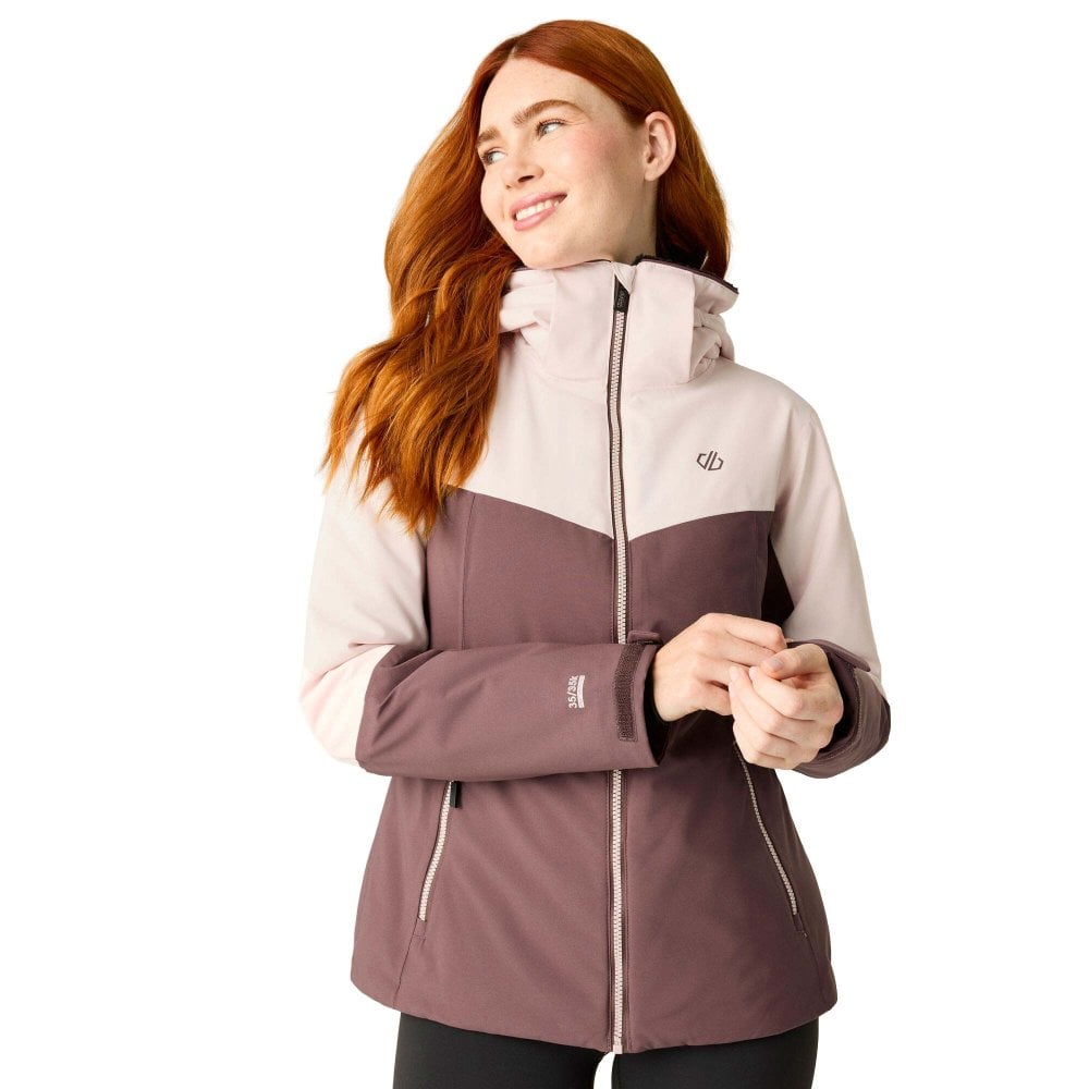 Dare2b Women's Flurry Iii Ski Jacket: : : 1 Pink Haze/Huckleberry Size 18 - Outdoor Action