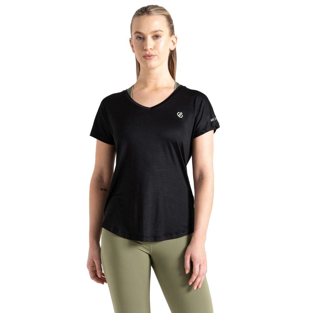 Dare2b Women's Vigilant Lightweight T-Shirt: : :, Colour Black Size 28 - Outdoor Action