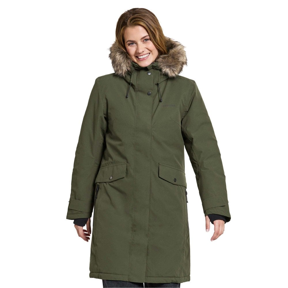 Didriksons Women's Deep Green Erika 3 Parka Jacket: : :, Colou Size 16
