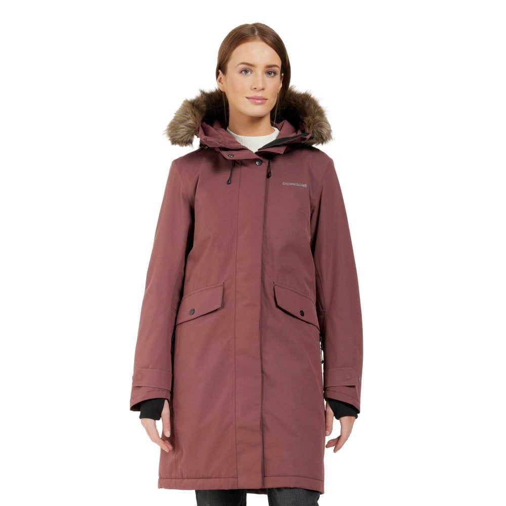 Didriksons Women's Erika 3 Parka Jacket: : :, Colour: Old Rust Size 18 - Outdoor Action - Image 2