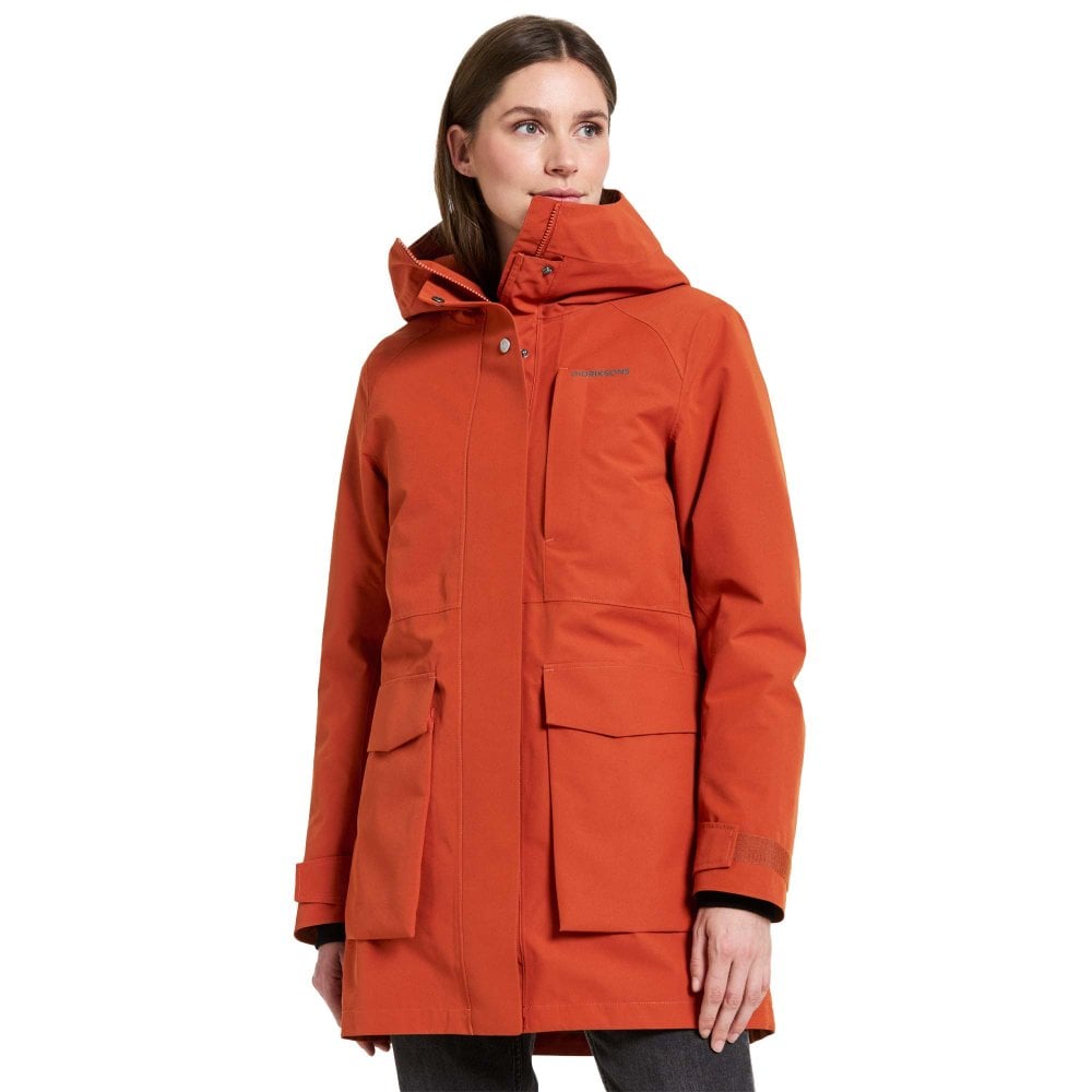 Didriksons Women's Harriet Waterproof Jacket: : :, Colour Rust Size 14 - Outdoor Action