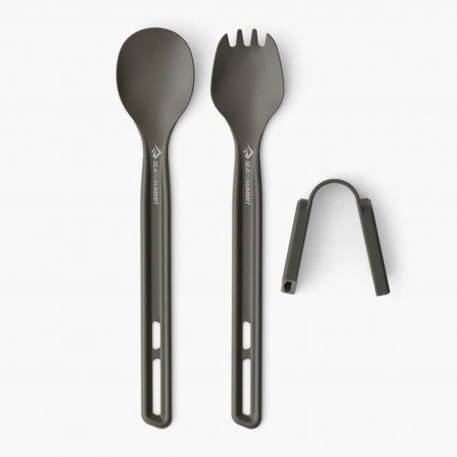 Sea to Summit Frontier Ultralight Long Handle Spoon & Spork Set - 2 Piece with Tong Adapter