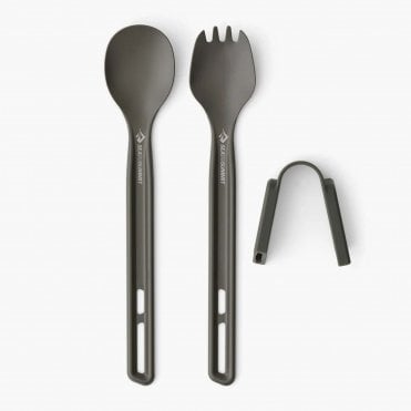 Frontier Ultralight Long Handle Spoon & Spork Set - 2 Piece with Tong Adapter