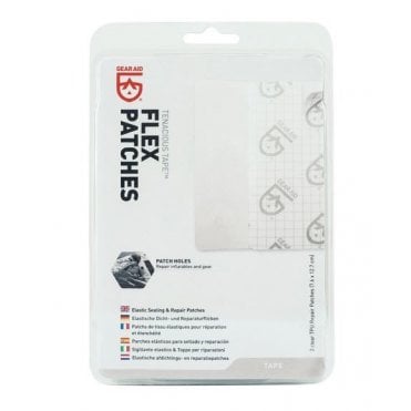Gear Aid Tenacious Tape Clear Flex Patches 7.6 x 12.7cm 2 Pack 
