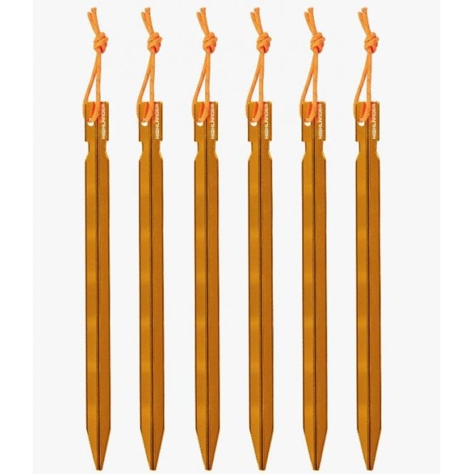 Highlander  Arrow Aluminium Pegs 18cm - 6 Pack