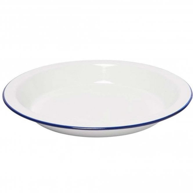 Highlander  Enamel Deep Plate - White