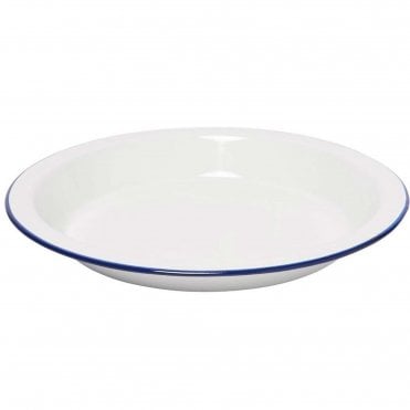 Highlander Enamel Deep Plate - White