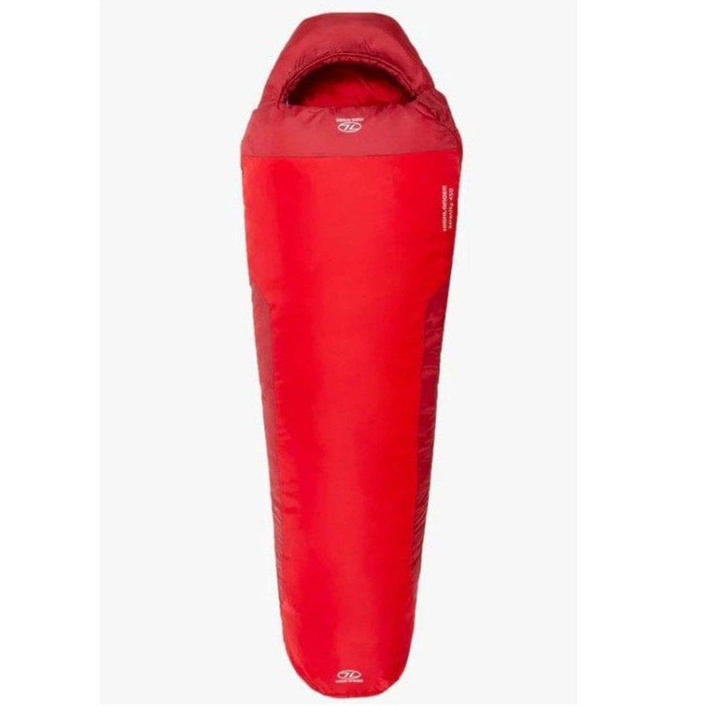 Highlander Serenity 450 Mummy Sleeping Bag: Colour: Red 2Kg - Outdoor Action