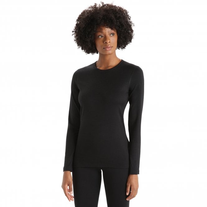 Icebreaker  Womens Merino 200 Oasis Long Sleeve Crewe Thermal Top