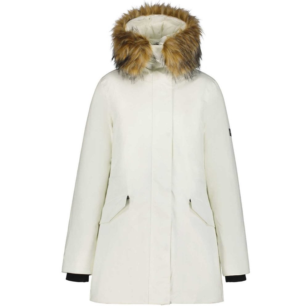 Icepeak Women's Maben Parka: : :, Colour: Powder Powder White Size 12 - Outdoor Action