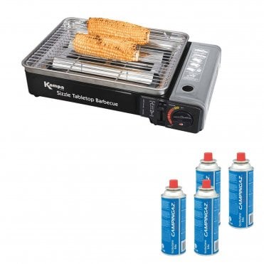 Kampa Dometic Kampa Sizzle Table top BBQ + Campingaz 4 Pack CP250 Gas