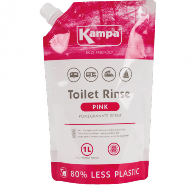 Kampa Dometic Kampa Pink Toilet Rinse Toliet Fluid 1 Ltr (eco packaging)