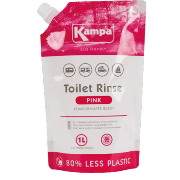 Kampa Pink Toilet Rinse Toliet Fluid 1 Ltr (eco packaging)