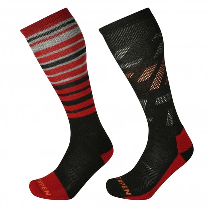 Lorpen  Mens T1 Ski Mid Eco Socks - 2 Pack
