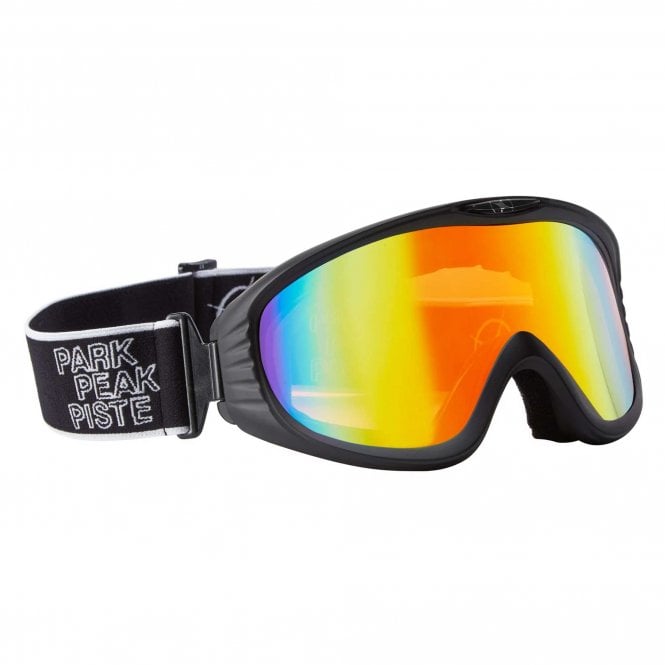 Manbi  Vulcan Snowsport Goggle Black Rainbow Mirror Cat 2