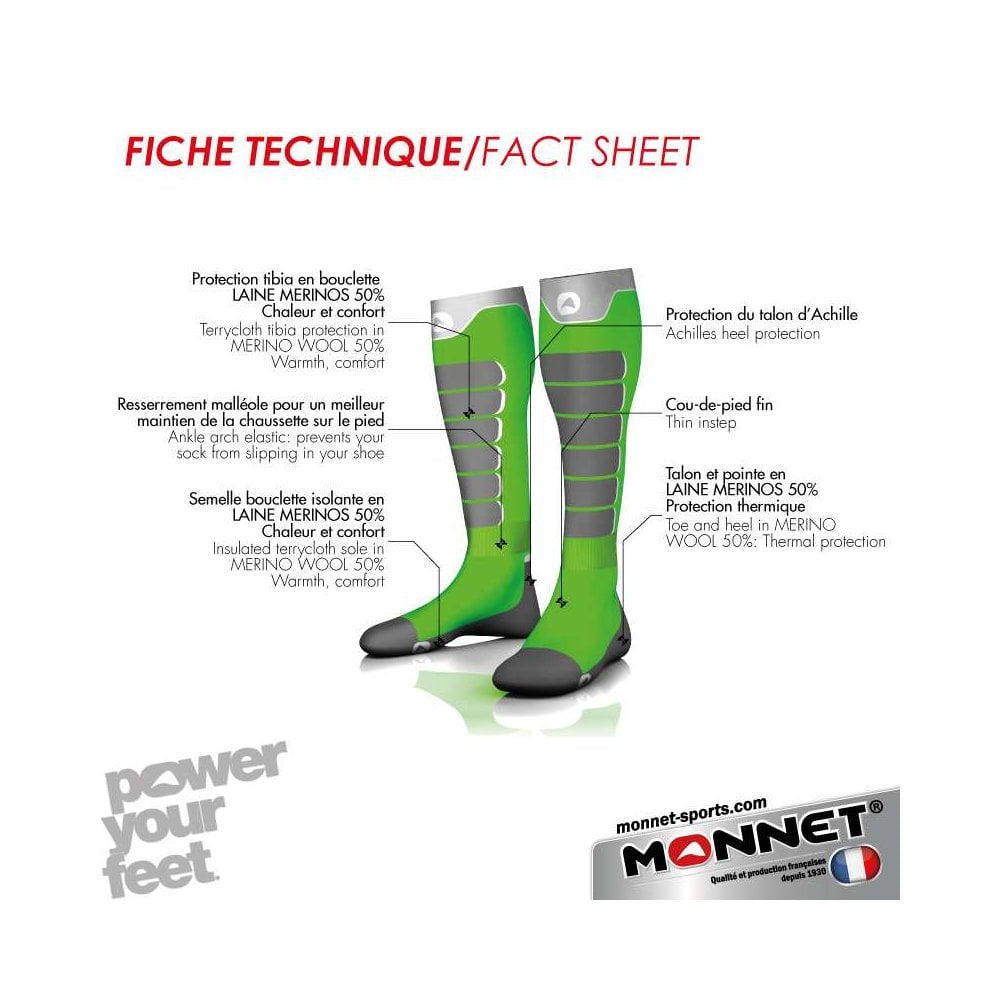 Monnet Kids Snow Park Ski Socks: Green: 23/24 Size: 23/24, Colour: Gre view 2