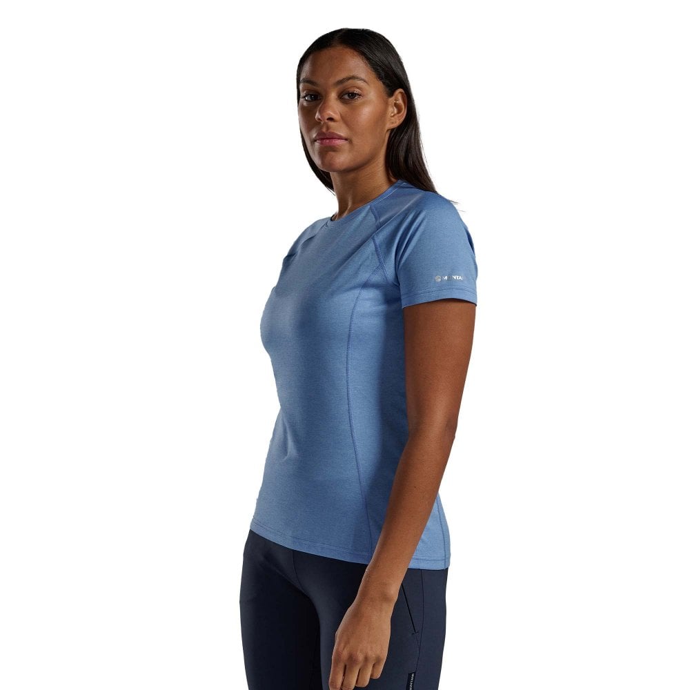 Montane Women's Dart Tee: : :, Colour: Cornflower Size 16 - Outdoor Action