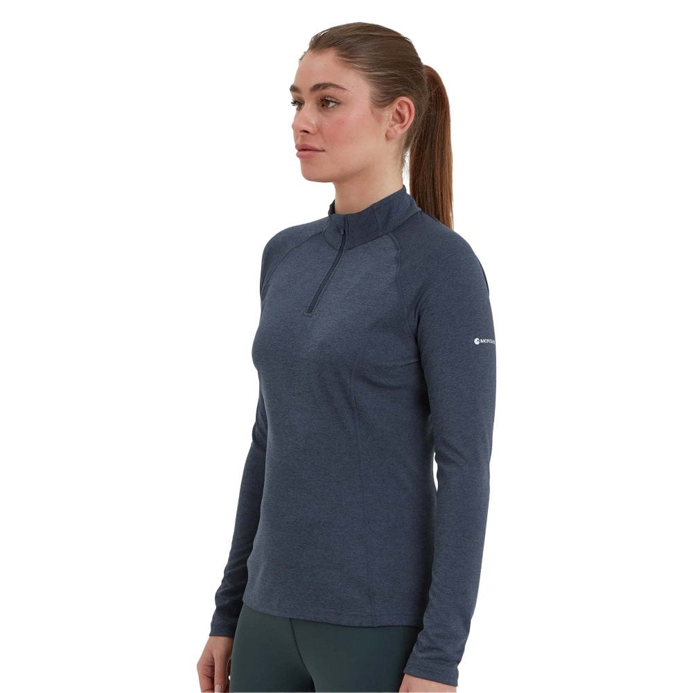 Montane Women's Dart Zip Long Sleeve T-Shirt: : : Eclipse Blue Size 10 - Outdoor Action