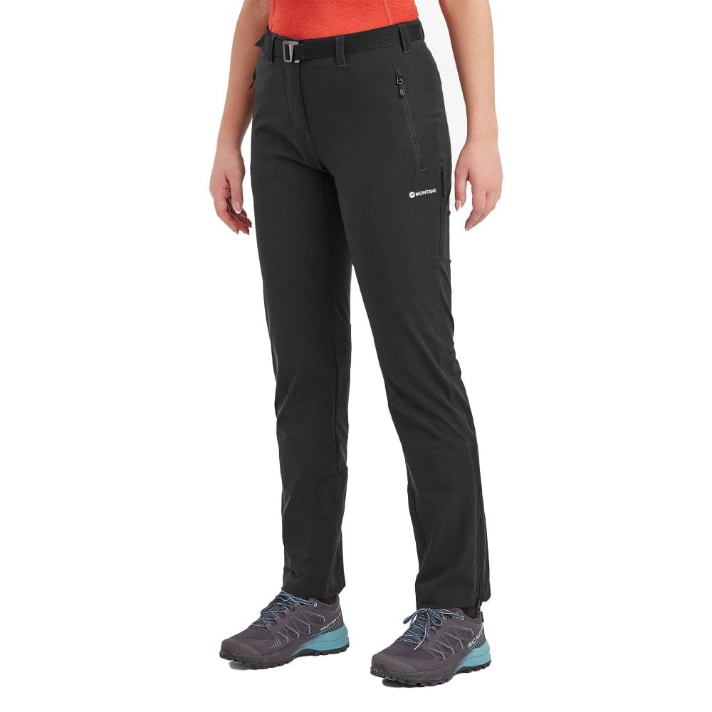 Montane Women's Terra Stretch Pants: : :, Colour: Black Size 16 - Outdoor Action