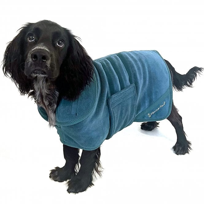Mountain Paws  Dog Towel Robe - Navy - Small